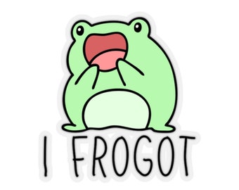 Leuke grappige kikker pun dier kiss-cut sticker