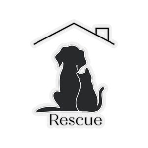 Rescue Cat Dog Cute Pet Kiss-Cut Stickers