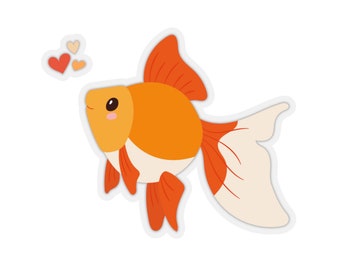 Hart van Goud - Gold Fish Pet Cute Kiss-Cut Stickers