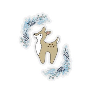 Fawn Deer Sticker Cute Winter Vibes Cottagecore Gift by TreeHouseCoGoods