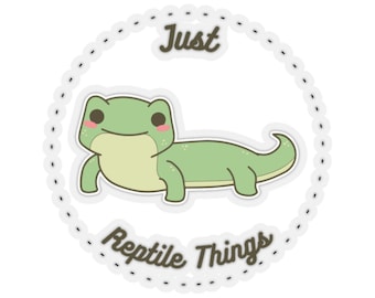 Just Reptile Things Cute Eidechse Gecko Pet Kiss-Cut Sticker