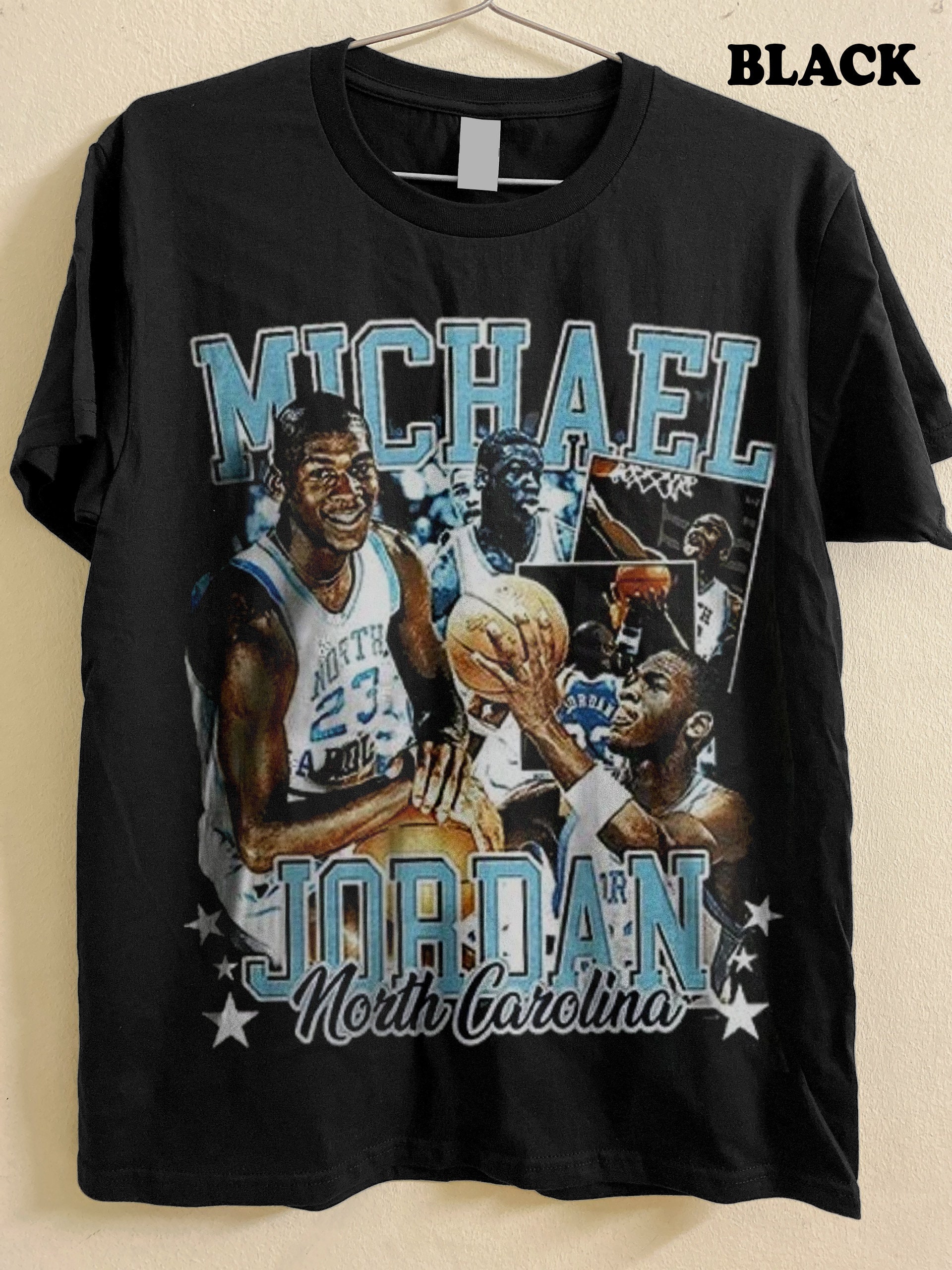 Michael Jordan UNC 90s Style Vintage Bootleg Tee Graphic T -  Norway