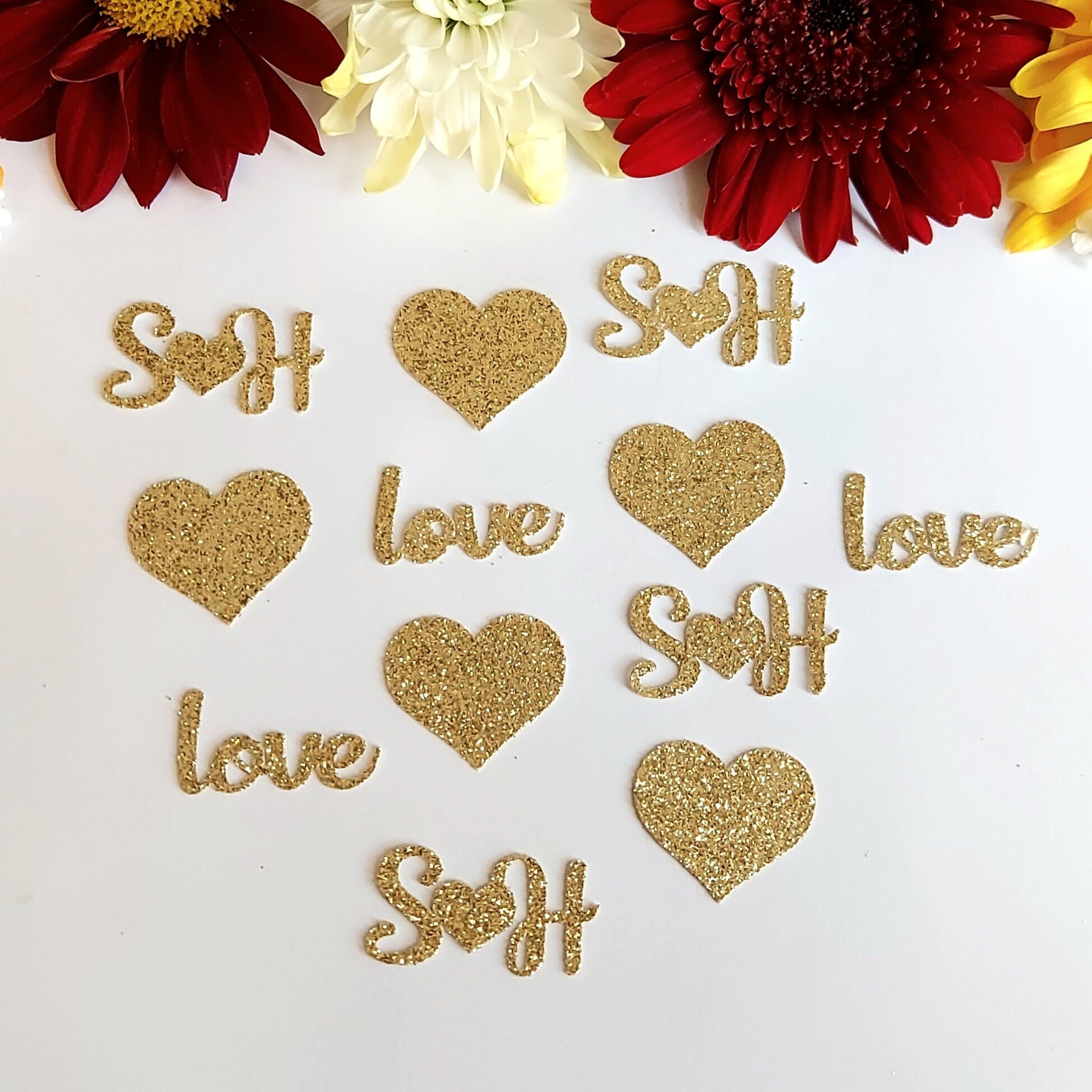 Laser Cut Acrylic Mirrored Hearts Love Table Confetti Crafts