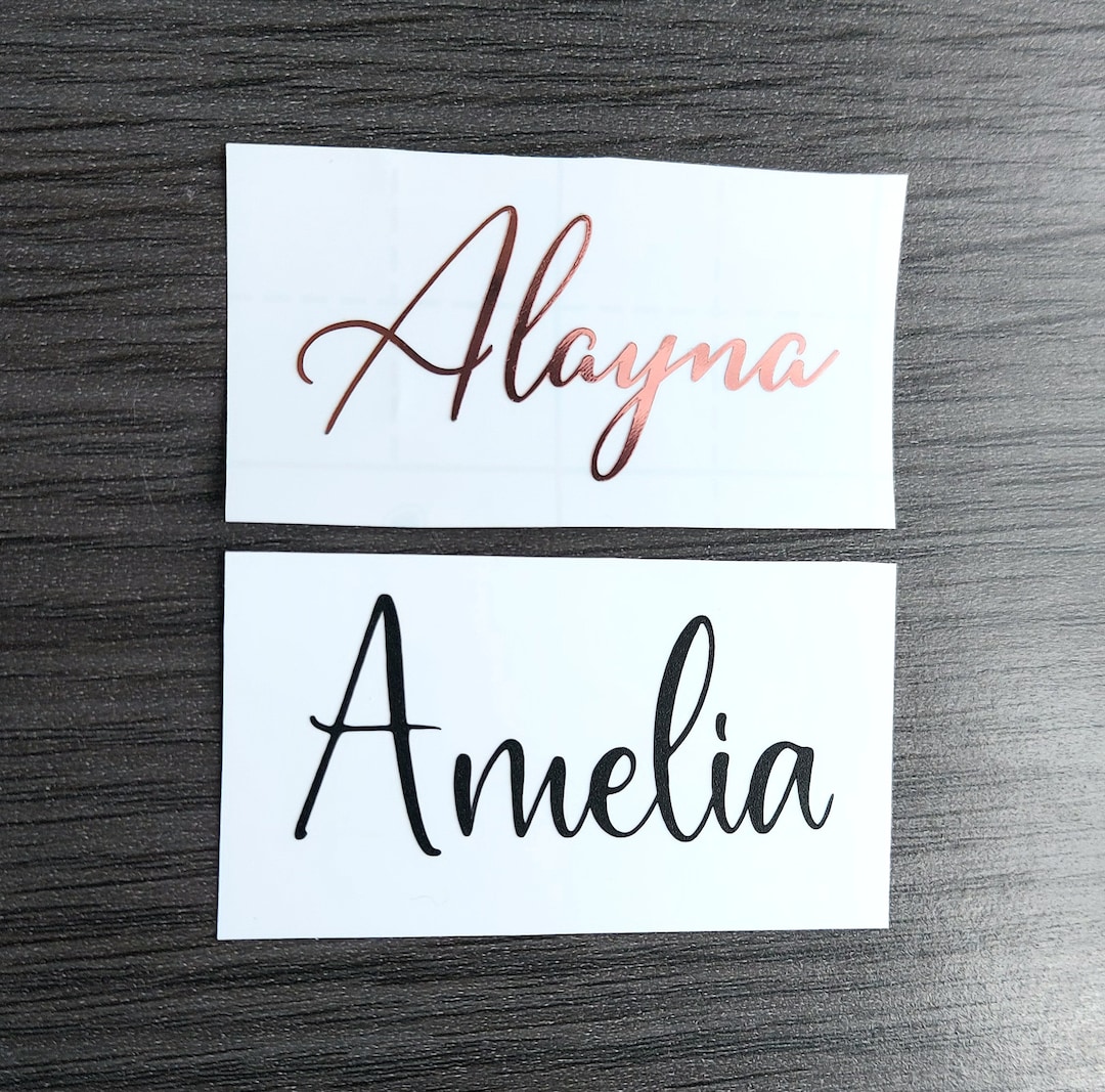 Personalised Name Vinyl Decal | Custom Water Bottle Vinyl Decal | Phone ...