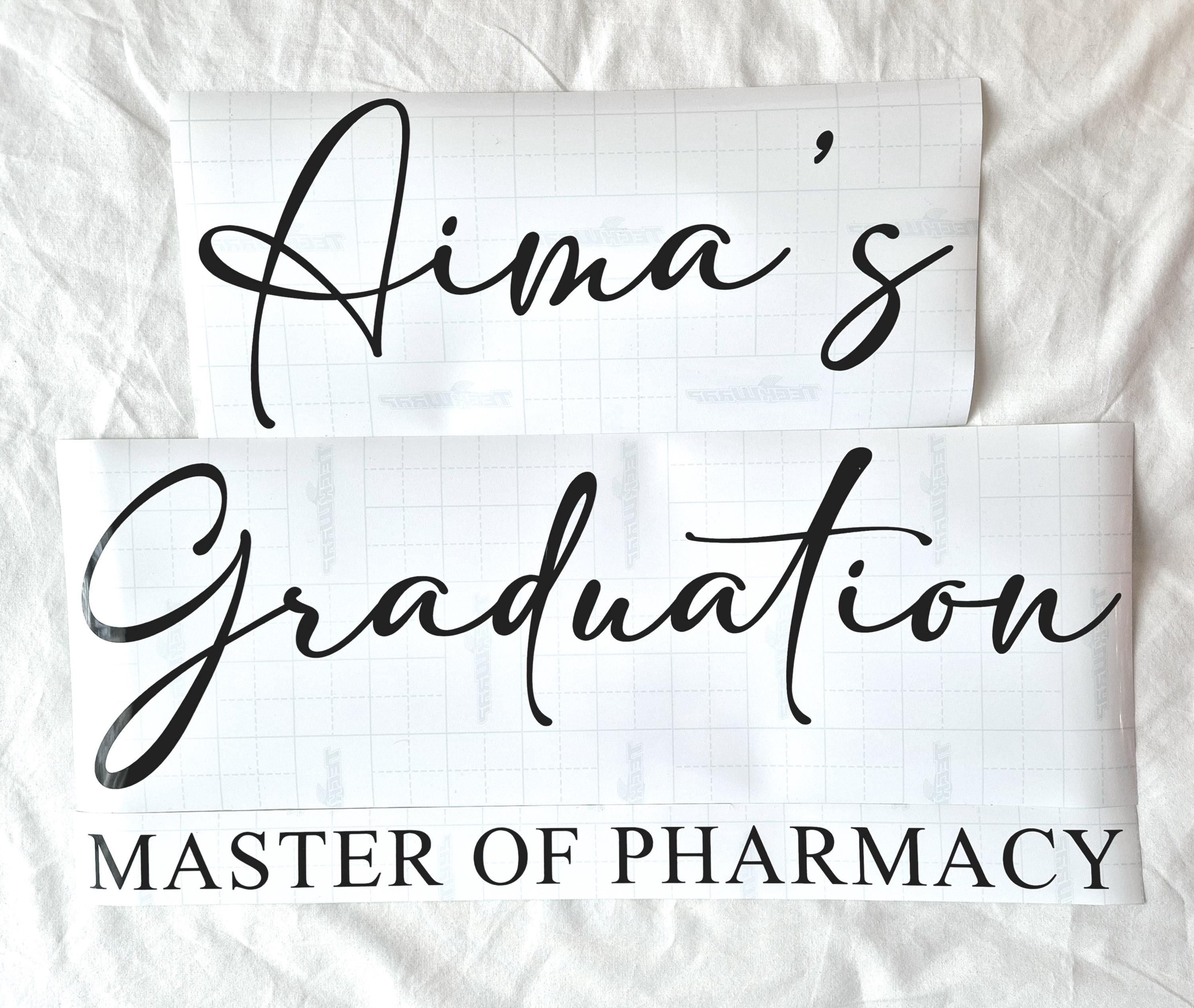 Personalised Graduation Sign Decal | Custom Welcome Sign Vinyl Sticker ...