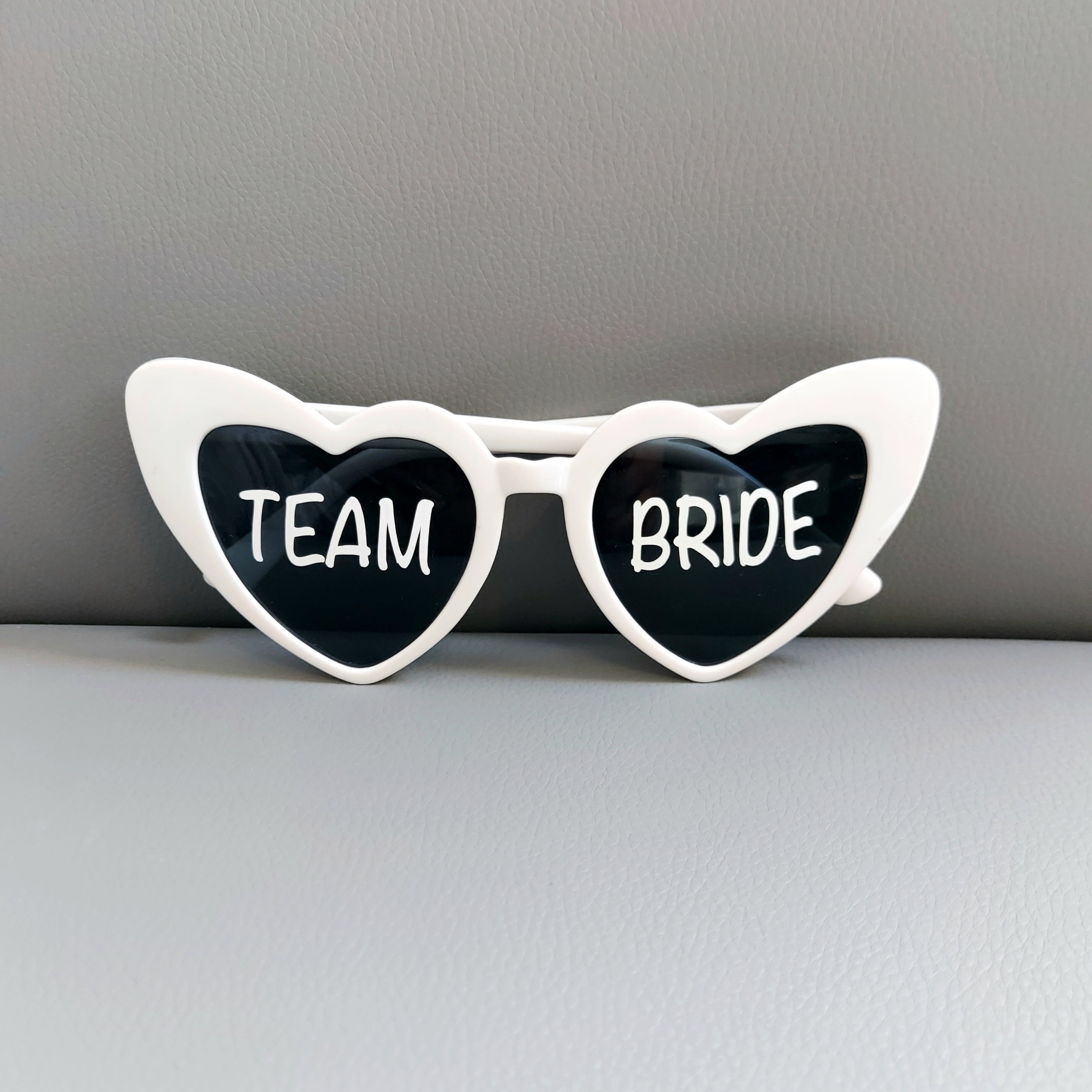 Custom White Heart Sunglasses | Bachelorette Party Favors - Etsy