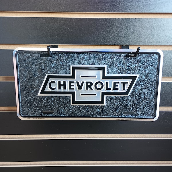 Chevy Bowtie License Plate Chevrolet Vanity Plates GM Automobilia Advertising Man Cave Wall Decor Garage Signs for Men Auto Theme Decor Sign