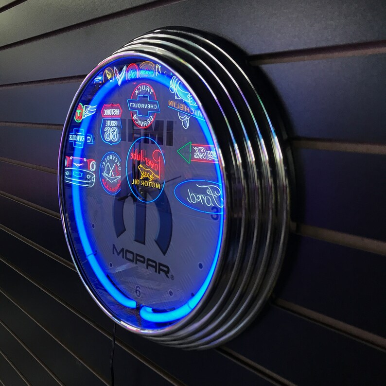 Mopar Neon Clock Mopar Hemi Garage Decor for Men Gifts for Etsy