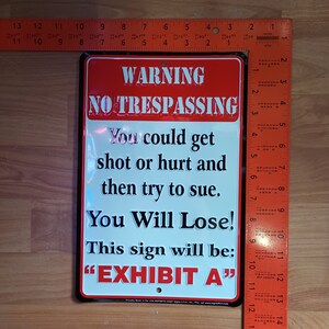 Funny No Trespassing Signs No Trespassing Sign Garage Signs for Men Man