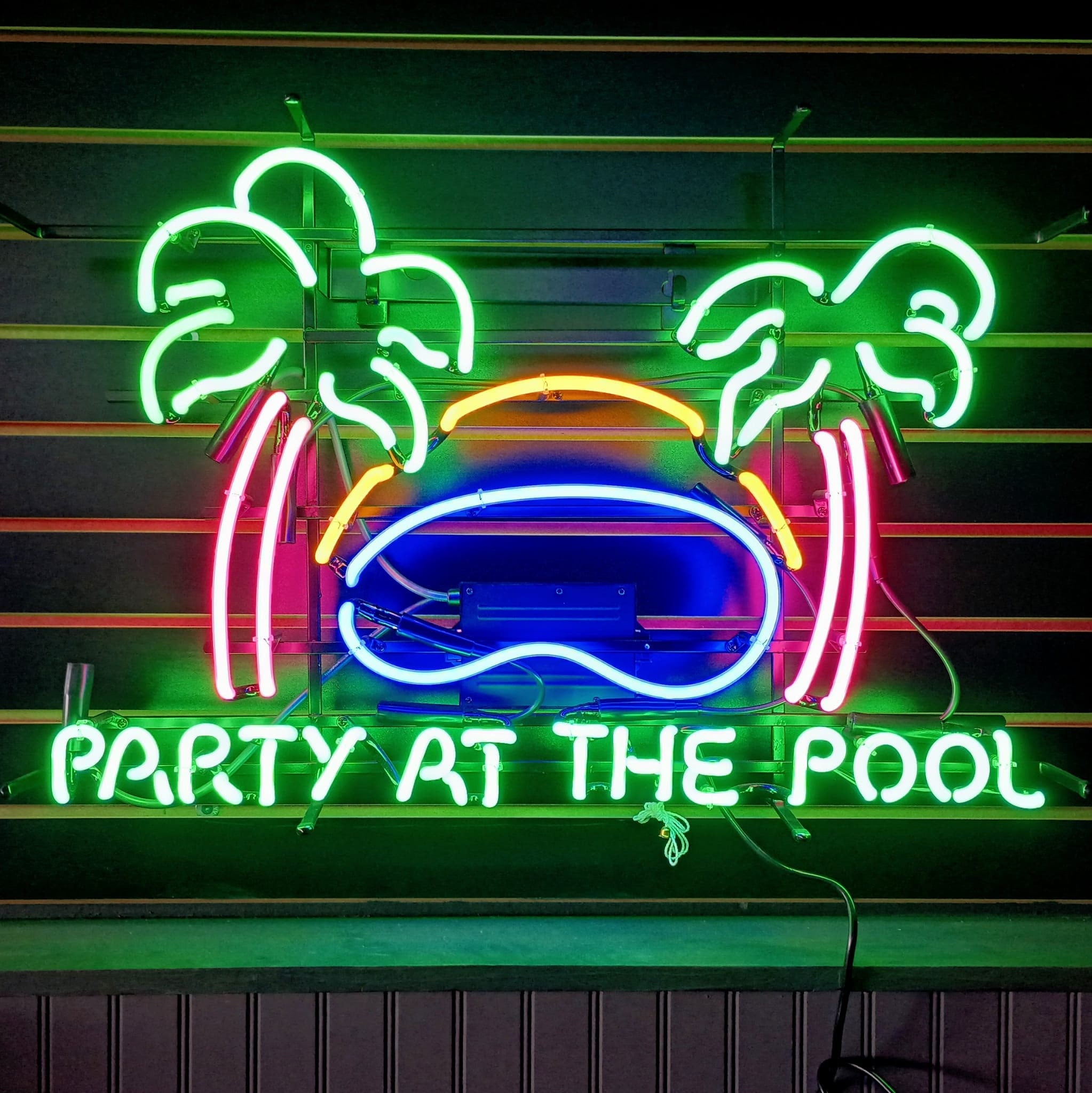 Pool on sale neon lights