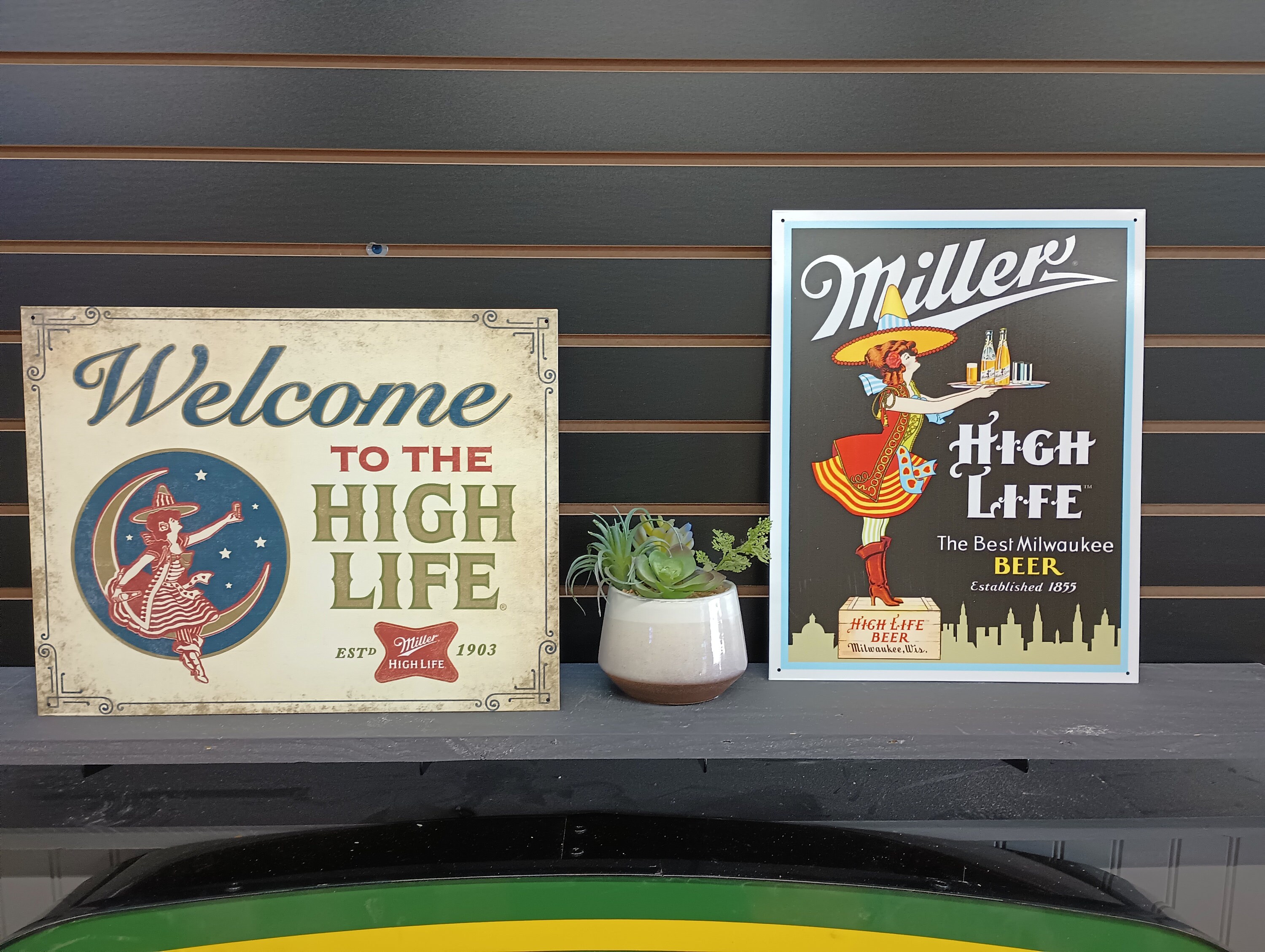 Miller High Life Metal Sign Miller Beer Signs Home Bar Decor Etsy