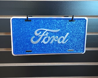 Ford Script Vanity Plate Ford License Plates Automobilia Advertising American Auto Ford Signs Garage Decor for Men Man Cave Wall Decor Gifts