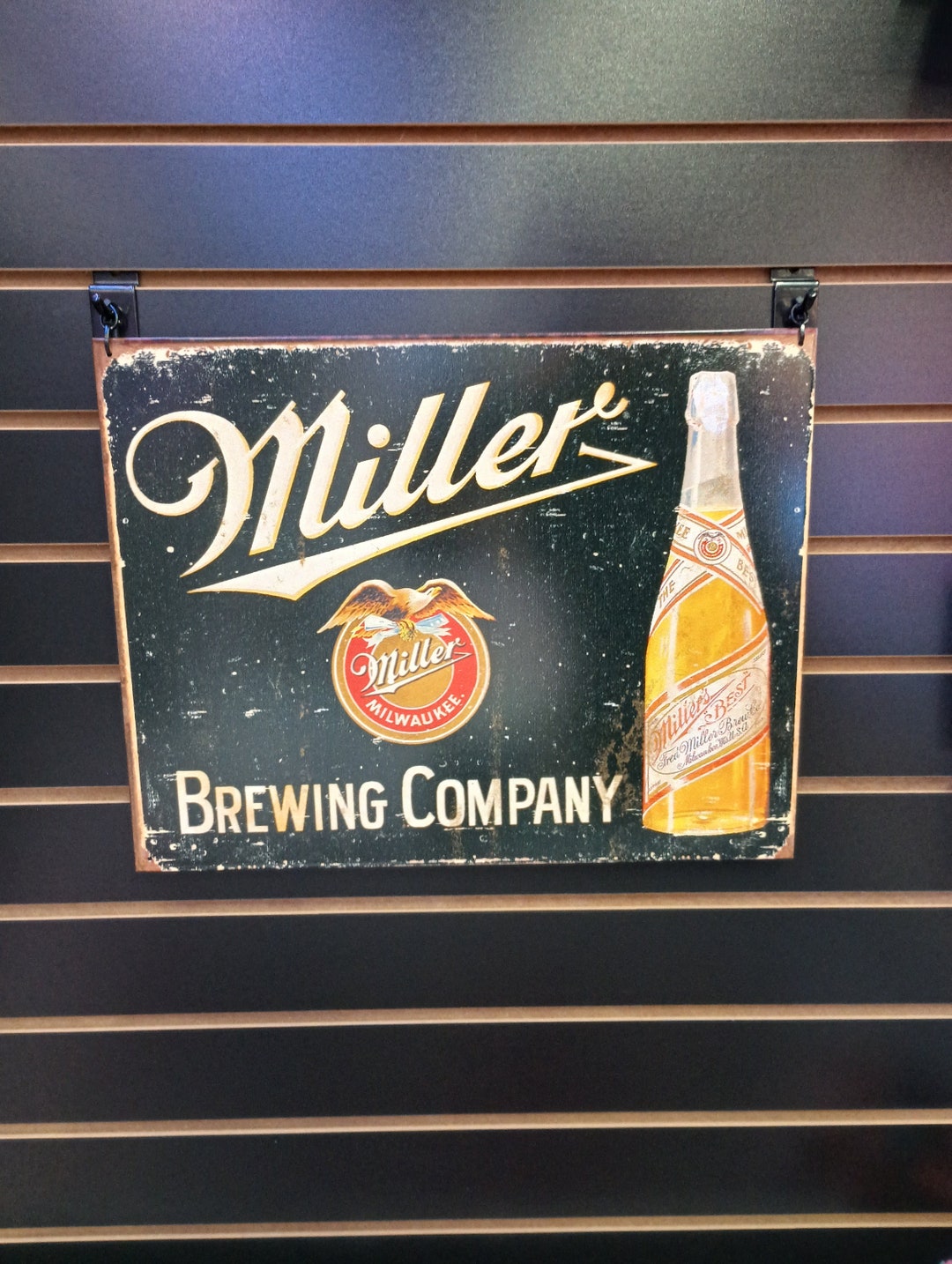 Miller Beer Signs Metal Beer Sign for Bar Area Bar Signs Bar Etsy
