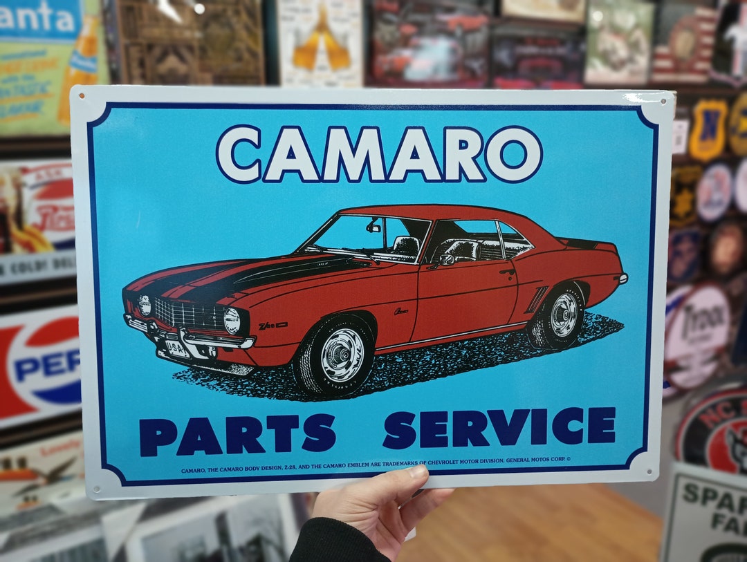 Chevy Camaro Metal Garage Signs for Men Chevrolet Camaro Signs Retro Garage Decor Man Cave Wall
