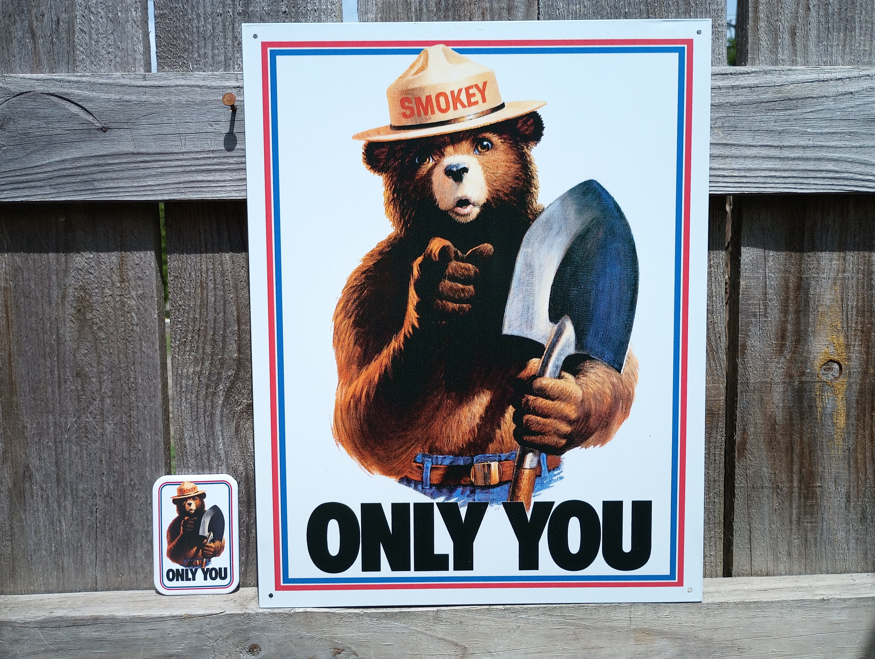 Smokey Bear Gift Set Smokey the Bear Sign Smokey the Bear Magnet Cabin Decor Camping Air Bnb Woodsy Nursery Wall Decor Woodland Animals Gift Etsy