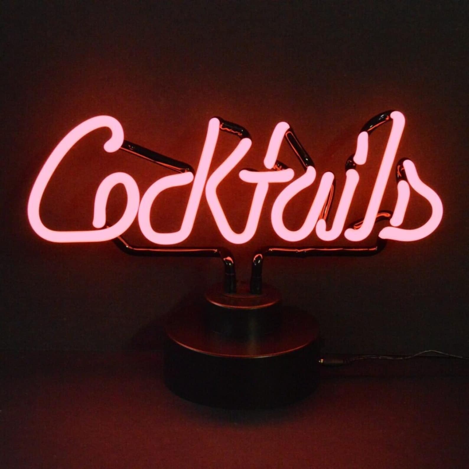 Cocktails Neon Sign AUTHENTIC GLASS NEON Signs Home Bar Decor Etsy