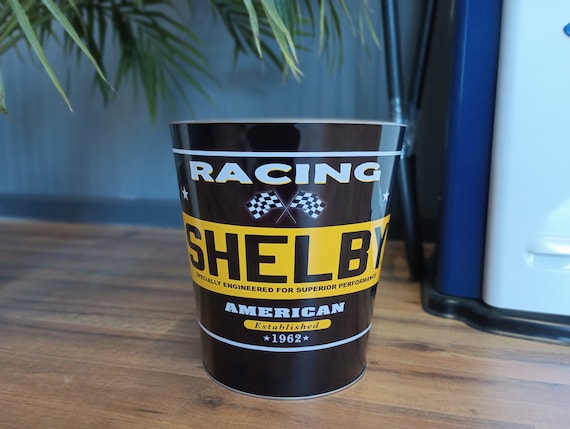 Small Shelby Racing Garbage Can Office Trash Cans Garage Metal Garbage Cans  Housewarming Gifts Men Man Cave Ford Automobilia Bathroom Decor 