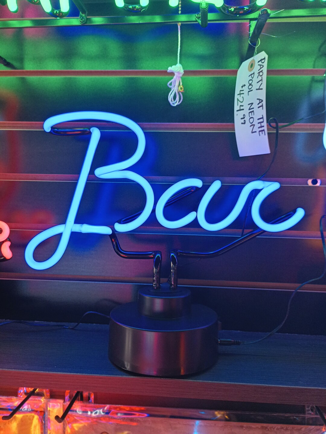 Bar Neon Sign AUTHENTIC GLASS NEON Signs Home Bar Decor Bar Neons Home