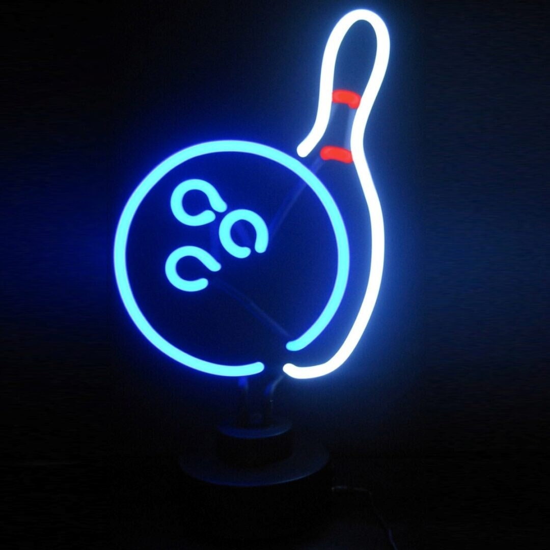 Bowling Neon Sign AUTHENTIC GLASS NEON Signs Bowling Pin Bowling Ball