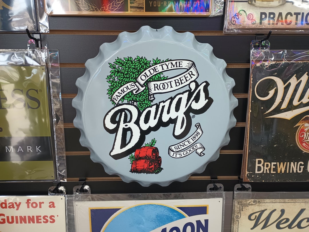 18 Barq's Root Beer Bottle Cap Sign Metal Rootbeer Signs Barq's Root