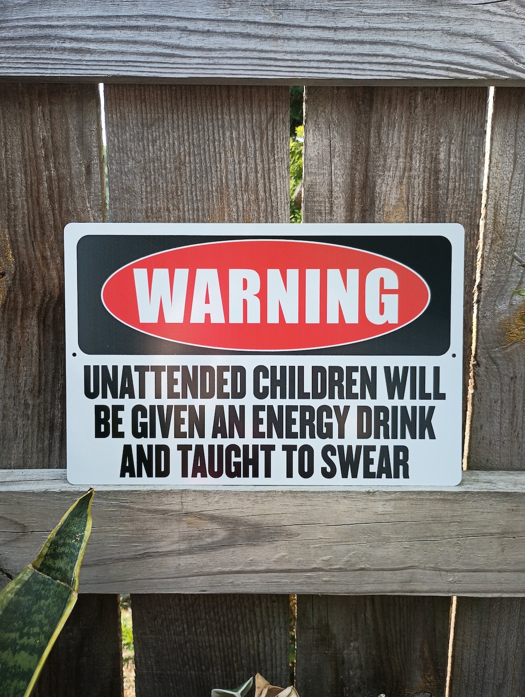  Metal Signs Man Cave Warning Children Left Unattended