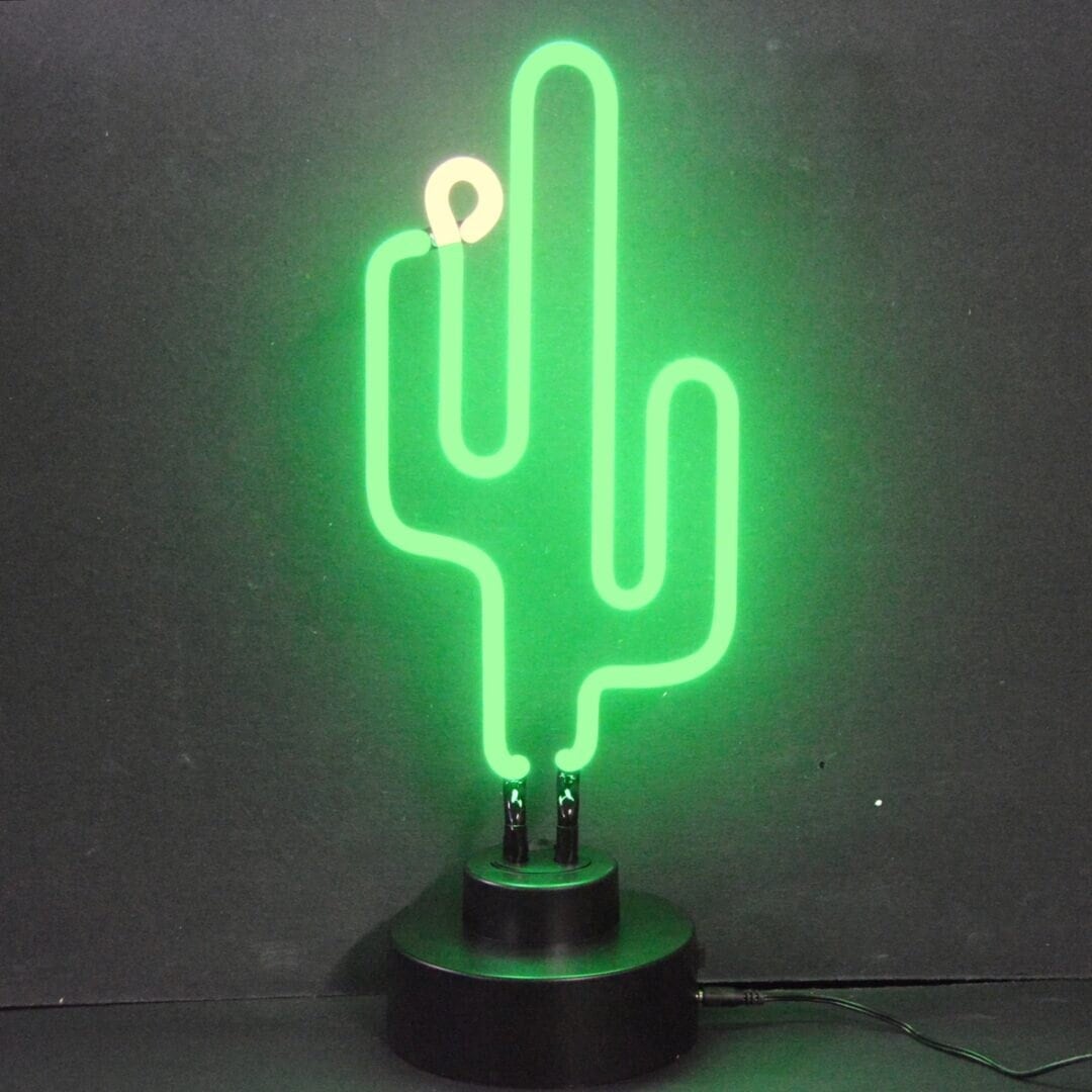 Cactus Neon Sign AUTHENTIC GLASS NEON Signs Desert Theme Etsy