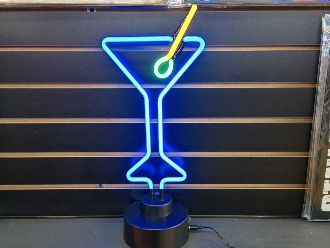 Martini Neon Sign AUTHENTIC GLASS NEON Signs Martini Glass Neons Home