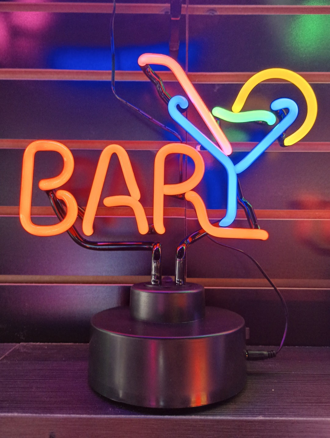 Bar Neon Sign AUTHENTIC GLASS NEON Signs Martini Bar Neons Etsy
