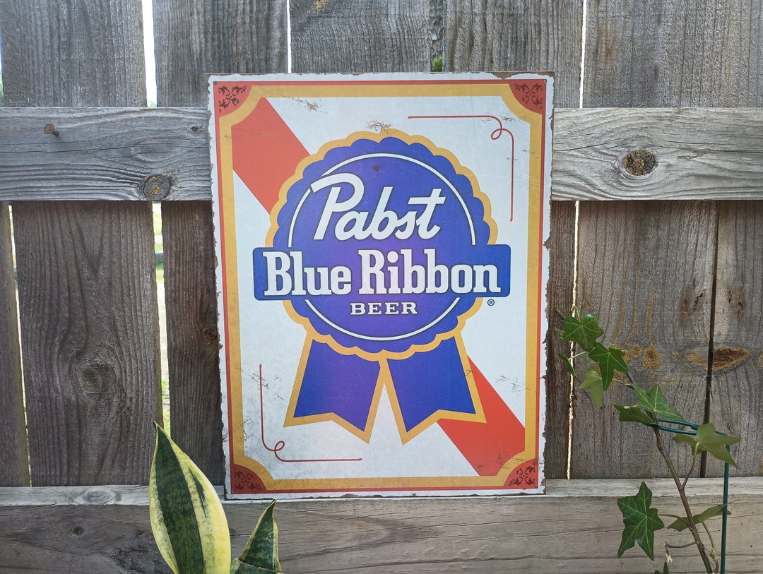 Pabst Blue Ribbon Beer Metal Sign Home Bar Wall Decor Pub Decorations ...