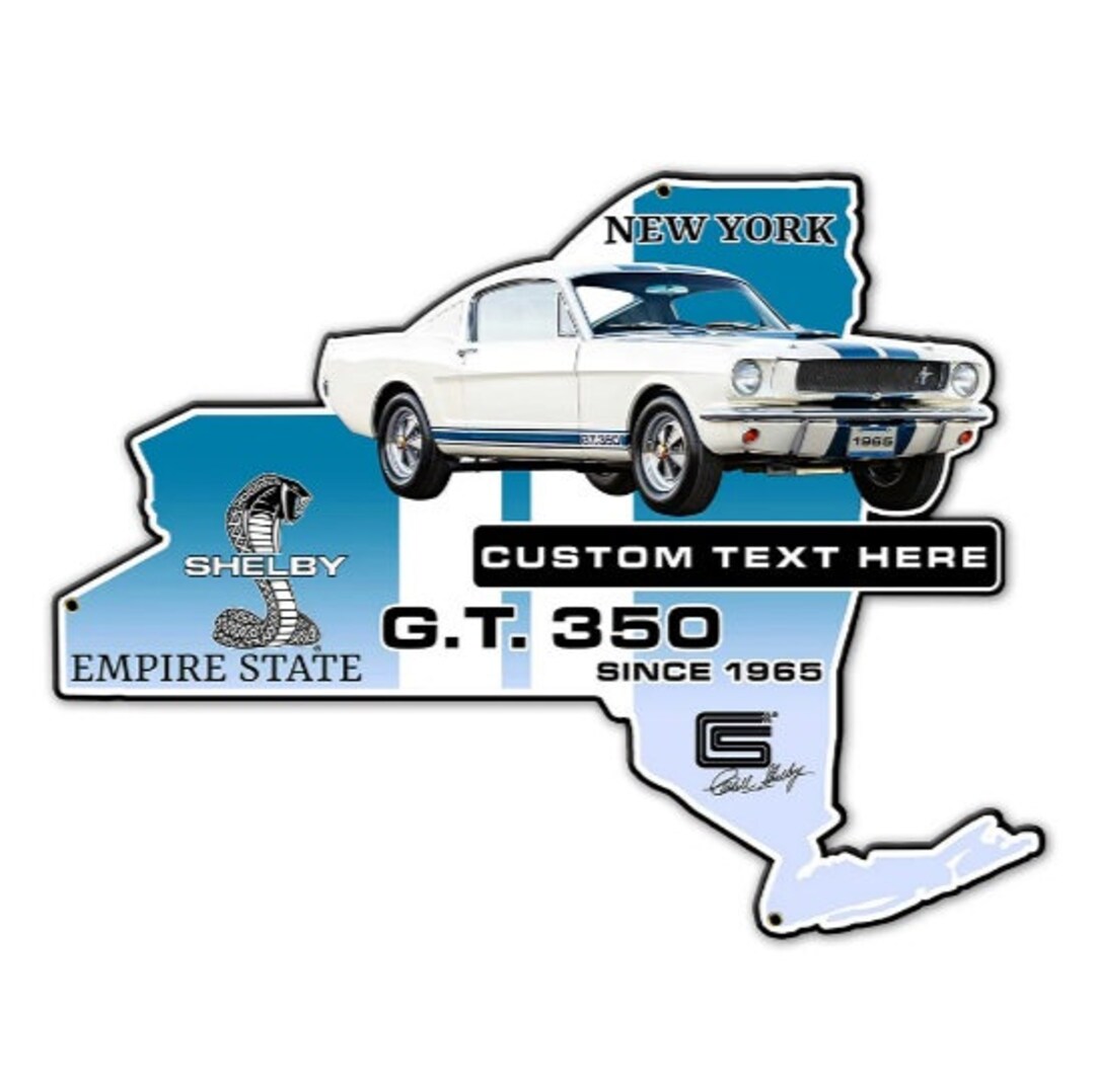 PERSONALIZED Carroll Shelby GT350 New York Metal Sign Custom Signs Ford