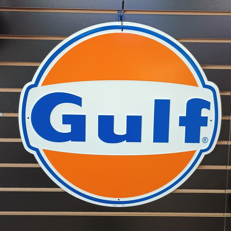 Gulf Gas Signs Gulf Gas Station Sign Garage Signs for Men Man Etsy