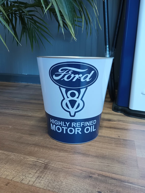 Small Ford V8 Garbage Can Office Trash Cans Garage Garbage Cans Tin Cans  Housewarming Gifts Men Man Cave Ford Automobilia Bathroom Decor -   Finland