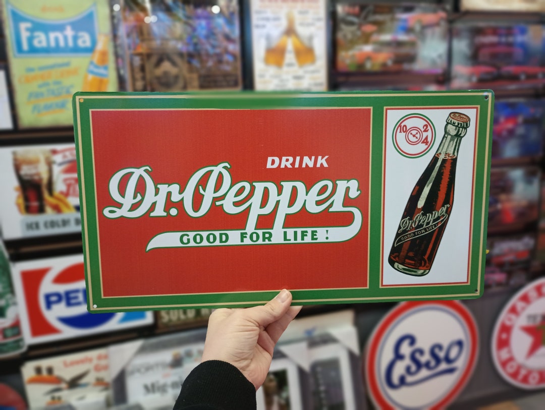 Dr Pepper Metal Sign Drink Dr Pepper Good for Life Advertising Sign Bar