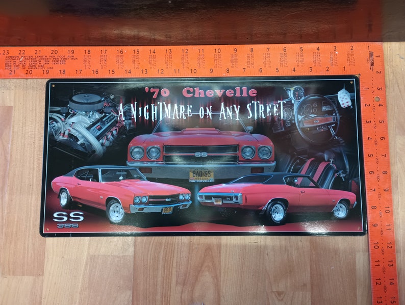 1970 Chevelle Sign Chevrolet 70 Chevelle Metal Signs Garage Etsy