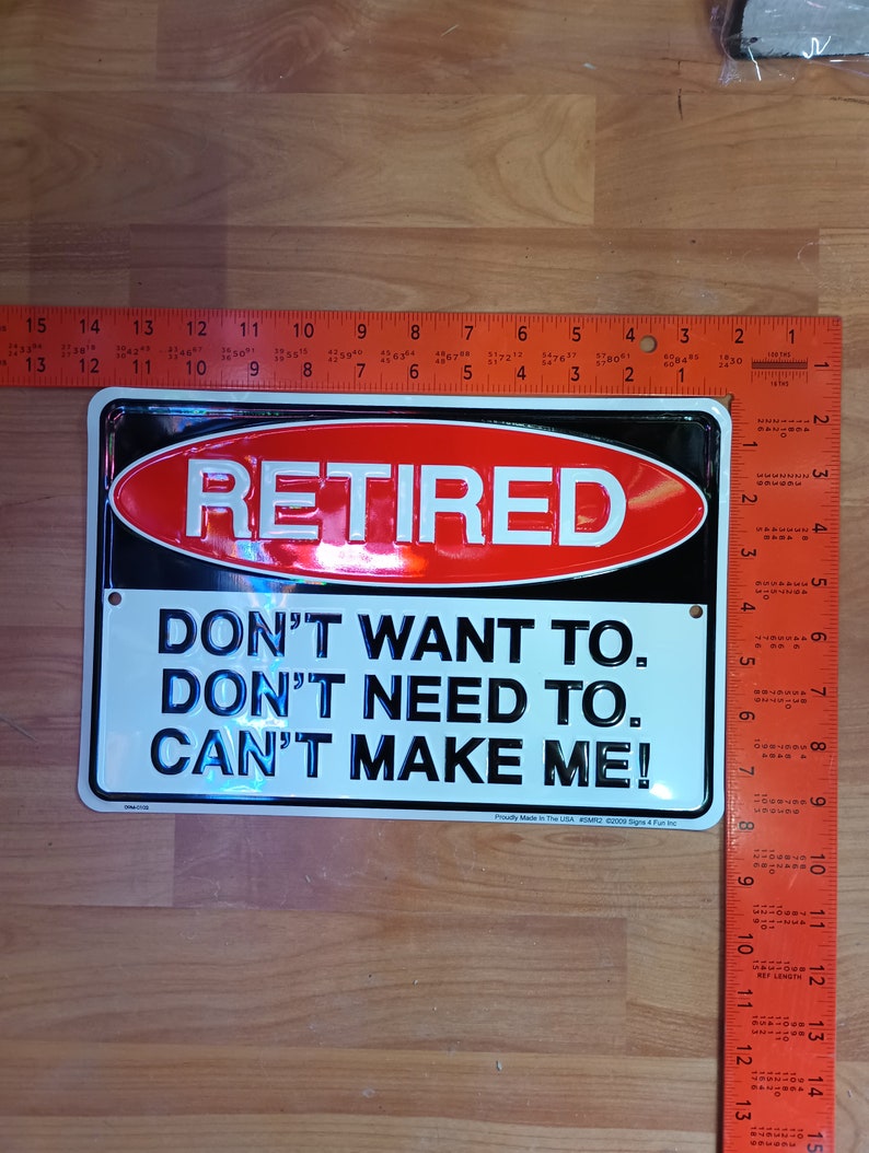Retirement Gifts Funny Retirement Signs Garage Signs for Men Etsy