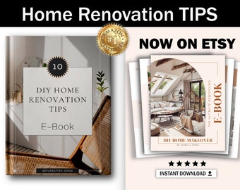 DIY Home Remodeling E-Book, Planner: Your Ultimate Guide to Transforming Your Living Space, Home Decor, Home Makeover