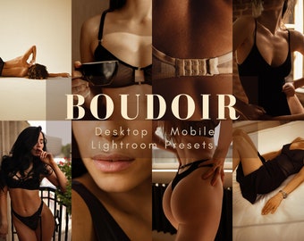 Boudoir Lightroom Voreinstellungen | Warme, natürliche Mobile & Desktop Filter