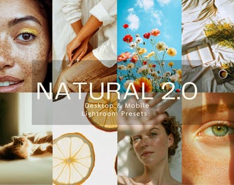 Ajustes preestablecidos de Lightroom natural para dispositivos móviles y computadoras de escritorio, filtros de retrato suaves