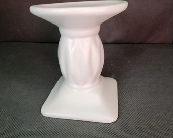 4" Ceramic White Candle Holder, Base, Pedestal