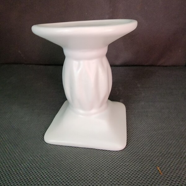 4" Ceramic White Candle Holder, Base, Pedestal