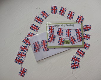 12th scale dollshouse Union Jack bunting (rectangle)