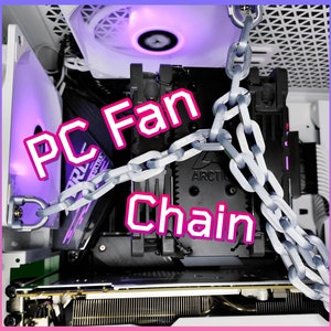 PC Fan Chains | Decoration for your Gaming Computer | Case Fans Accessory - Spooky Aesthetic Gaming Setup - Custom 3D Printed