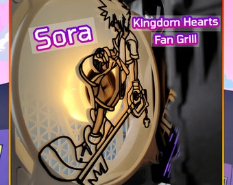 Sora - Gaming PC Fan Shroud / Grill / Cover - 120mm, 140mm - Kingdom Hearts - Custom 3D Printed - Computer Accessory