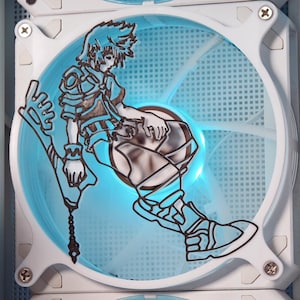 Ventus - Kingdom Hearts - 120mm, 140mm - Fan Shroud / Cover / Grill - Custom 3D Printed - Gaming PC Setup Accessory - Dual Color
