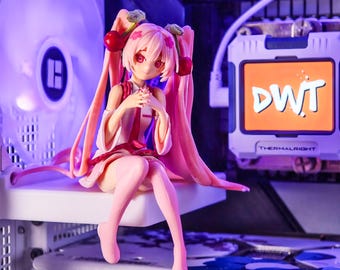 PC Figure Platform - 120mm, 140mm - PC Fan Cover - 3D Printed Gaming Computer Figurine Shelf