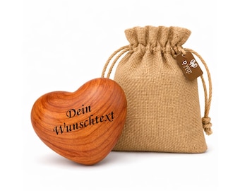 Personalisierter Handschmeichler Holz mit Wunschtext – Mutmacher & Gute-Besserung-Geschenk