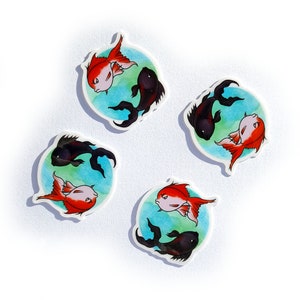 4cm clear Vinyl Stickers 19 Days fish Tianshan He Tian Mo Guanshan yaoi boys love Anime Manga Comic