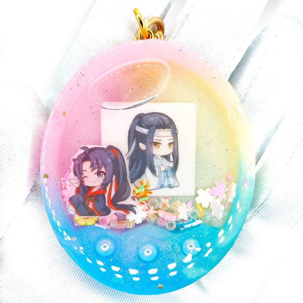 WangXian Mo Dao Zu Shi MDSZ inspiré porte-clés à breloques shaker liquide Lan Wangji Wei Wuxian