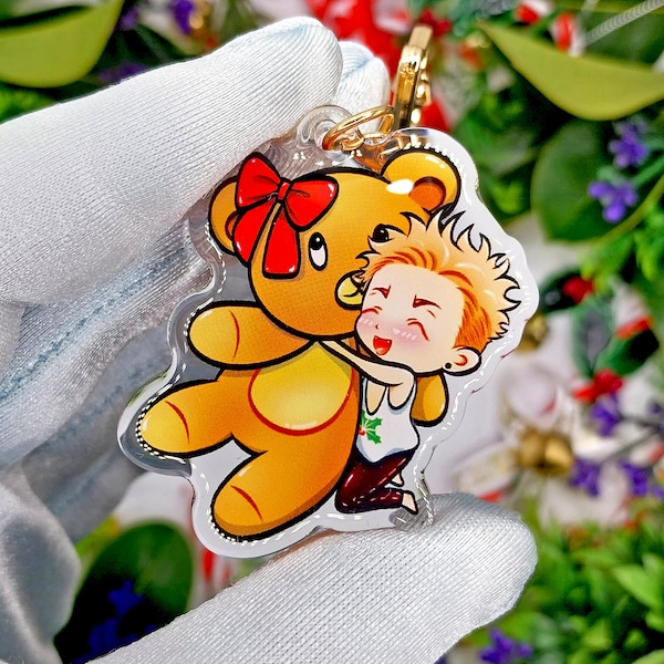 19 jours Tianshan Mo Guan Shan Guanshan porte-clés porte-clés acrylique sur le thème de Noël avec finition époxy