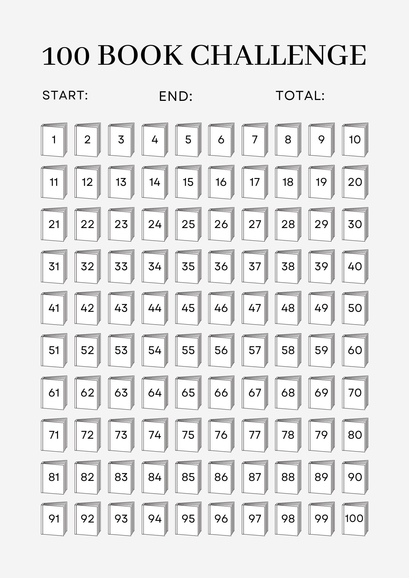 100 Book Challenge 5 Colours Reading - Il Fullxfull.4647125280 Cx3j 
